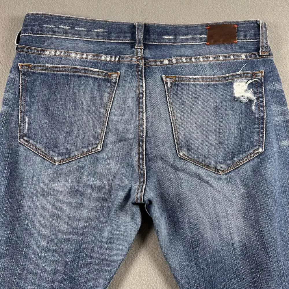 Banana Republic Distressed Skinny Jeans Mens 28 Medium Wash Blue Denim Frayed